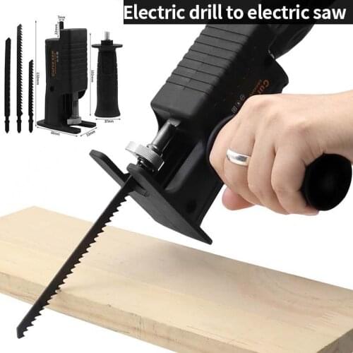Electric drill screwdriver conversion head for electric saw reciprocating saw household multifunctional saw wood tools