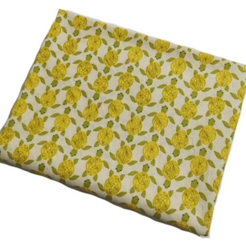 Brand New Yellow Turtle Tortoise Printed Cotton Fabric 50x105cm Design H Fabric Patchwork for Cloth Dress Party Home Decor