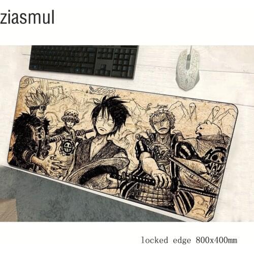 One Piece mouse pad 800x400x2mm pad to mouse notbook computer mousepad locked edge gaming padmouse gamer to keyboard mouse mats