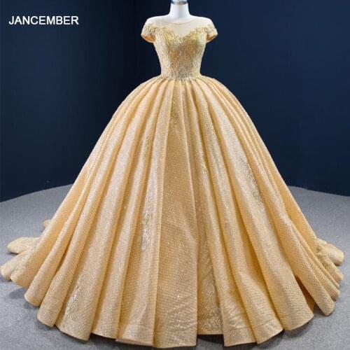 J67217 V-Neck Sequined Custom Evening Dress 2021 Short Cap Sleeve Crystal Lace Up Back Ball Gowns Appliques