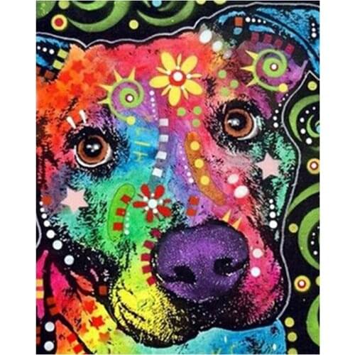Oil Picture On Canvas By Numbers For Dog With Framed 50x65 HandPainted For Drawing Acrylic Paint For Adults Coloring Drawing Art