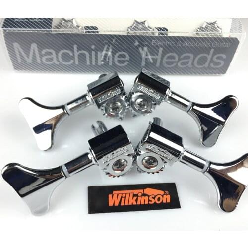 NEW wilkinson Electric Bass Guitar Machine Heads Tuners Guitar Tuning Pegs Open Gear WJB-750 Chrome Silver ( without packaging )
