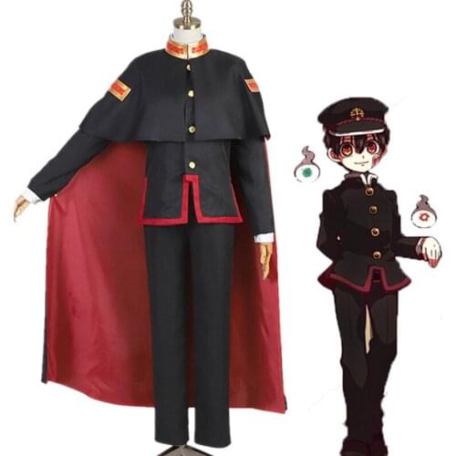 Anime Toilet-Bound Hanako-kun Jibaku Shounen Cosplay Costume Hanako-kun Yugi Hat Suit Full Set Nene Yashiro Cosplay Dress Wig