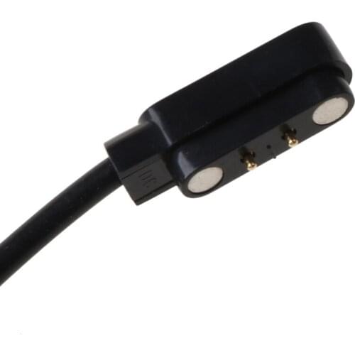 Magnetic Charge Charging Cable For Smart Watch with Magnetics Plug For 2 Pins Distances 4mm Black Novel Power Charger Cables