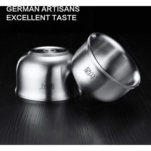 304 Stainless Steel Bowl Double Anti-Scalding Food Container Korean Rice Salad Bowl Ramen Instant Noodles Soup Bowl Metal