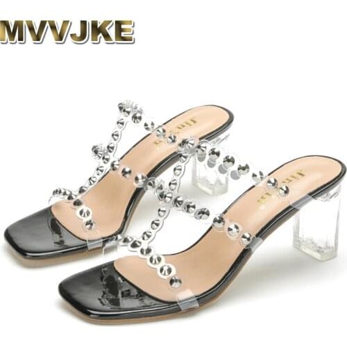 MVVJKEWholesale rhinestone sandals women summer fashion transparent super wedges fashion sandalias mujer