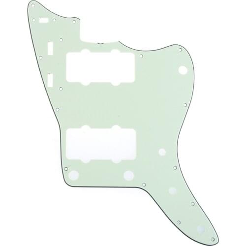 Musiclily Pro 13-Hole 65 60s Vintage Guitar Pickguard for Fender American Jazzmaster, 3Ply Mint Green
