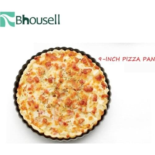 NEW Baking Cake Mold 9 Inch Non-stick Coating Pizza Pies Baking Tray DIY Baking Baking Pan Round Corrugated Bottom Mold