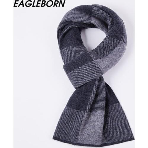 2020 NEW Winter Men Scarf Wool Cashmere Scarf Warm Men Fashion Plaid Scarf High Quality Leisure Grid Designer Scarves Gifts Men