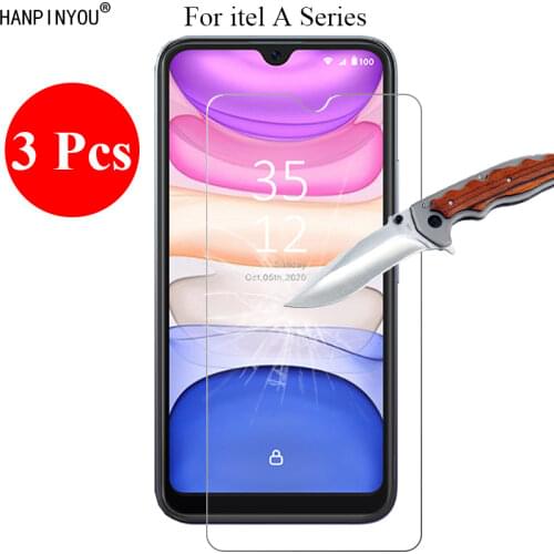 3 Pcs/Lot New 9H 2.5D Tempered Glass Screen Protector For itel A48 6.1" Protective Film + Clean Tools