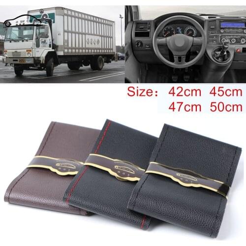 Extra large steering wheel cover for RV Truck micro fiber leather car steering wheel braid Durable 42cm 45cm 47cm 50cm