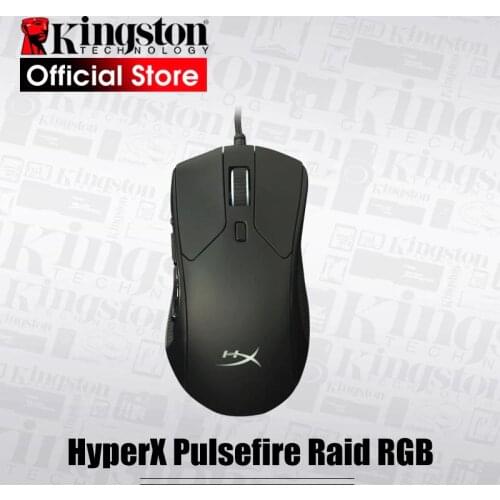 Kingston wired mouse HyperX Pulsefire Raid RGB Gaming Mouse with native DPI up to 16000 Pixart E-sports mouse 3389 sensor