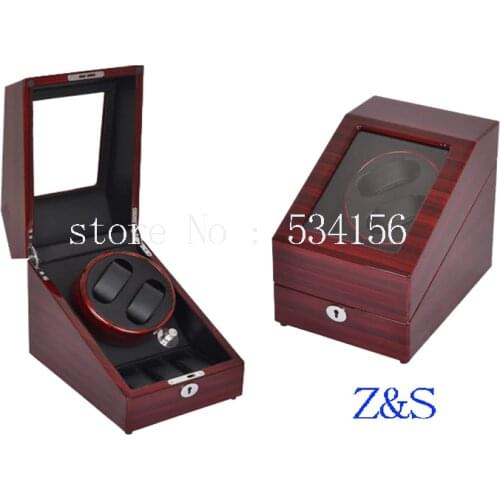 Watch Winder in Black luxury rotary automatic rotating wooden automatic watches winder Box display Case