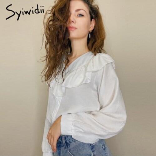 Syiwidii Women's Ruffle Shirts