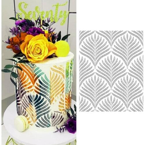 Wheat Spike Pattern Cake Stencil Plastic Lace Cake Boder Stencils Template DIY Drawing Mold Cake Decorating Tool Bakeware