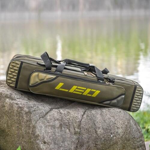 3 Layer Fishing Rod Bag Fishing Pole Tools Storage Bag Fishing Gear Tackle Bag Case 80cm/90cm