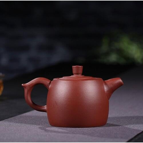Yixing authentic purple sand raw ore purple peony jinglan pot 220cc famous handmade teapot