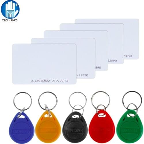 10pcs 125KHz RFID Keyfobs Access Control Cards NFC Token EM4100 TK4100 ID Key Card RFID Keychains Tags ABS Waterproof
