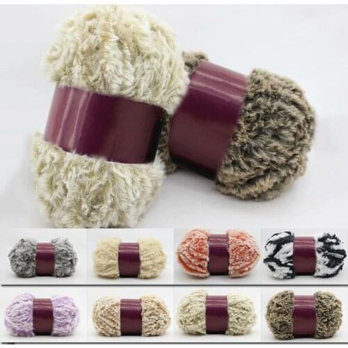 100g/ball Faux Fur Mohair Wool Cashmere Yarns Hair Mink Crochet Hand Knitting Chunky Soft Baby Mink fur Yarn Threads for Sweater