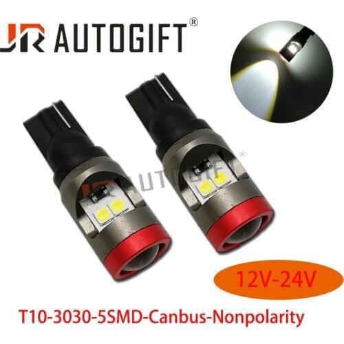 2x W5W LED T15 T10 LED Bulbs Canbus 3030 5SMD For Car Parking Position Light Interior Dome Light 5W 12-24V Auto Lamp Nonpolarity
