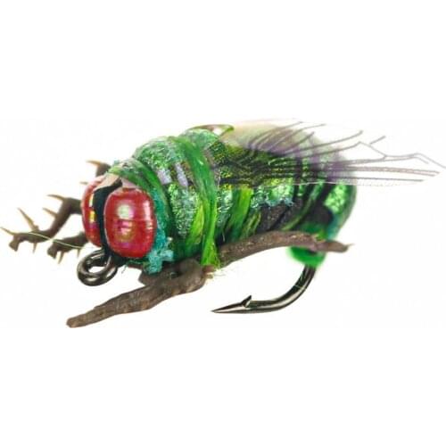 2Pcs/Set 14MM 0.2g Fly Bait Floating Sharp Hook Lightweight Bionic Fly Bait Insect False Horse Mouth for Outdoor