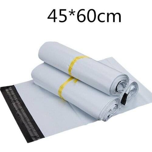 30Pcs/Lot 45x60cm Express Courier Bag Courier Mailer Storage Bag White Poly Self-seal Courier Mail Bag Shipping Pouch Organizer