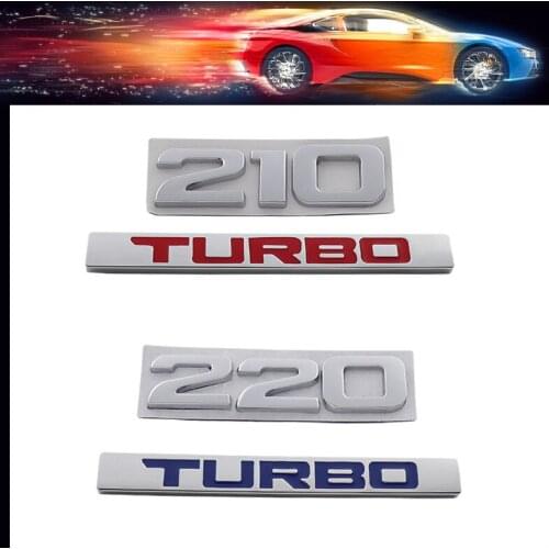 3D Premium 210 220 TURBO car Engine Fender trunk Decal Emblem Badge Sticker for Jazz Fit Jade Insight Civic Accord CRV CRZ H-RV