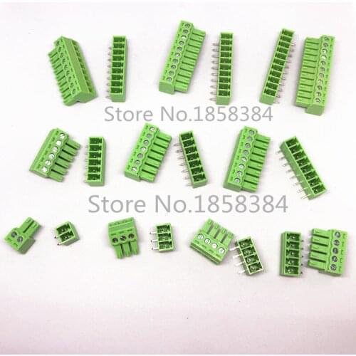 5PCS 2P/3P/4P 3.5MM Plug-in Right-angle PCB Female Terminal Block Connector Binding Post Wire Connecting Terminals