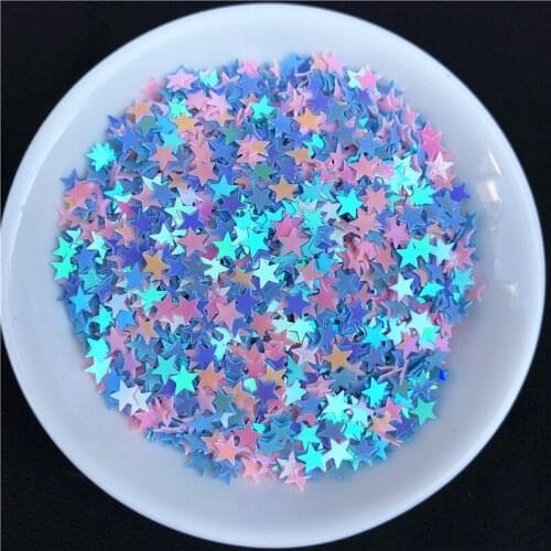 500g/pack 3mm 4mm 5mm Multi Size Little Star Shape PVC Loose Sequins Paillettes for Nail Arts/Wedding Decoration Confetti