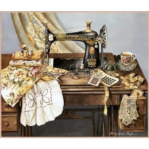 5D Diamond Painting,Sewing Machine,Full Drill Diamond Pictures,Deco,DIY Diamond Mosaic Picture,Wall Decor,DIY Gift For Sewist