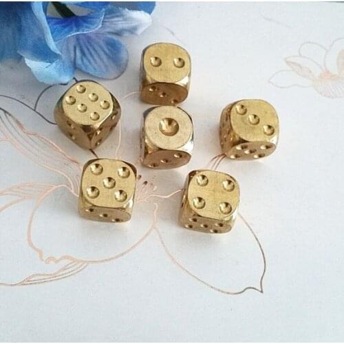 6 Faces Copper Dice Board Game Dice Set for RPG Dungeons and Dragons MTG
