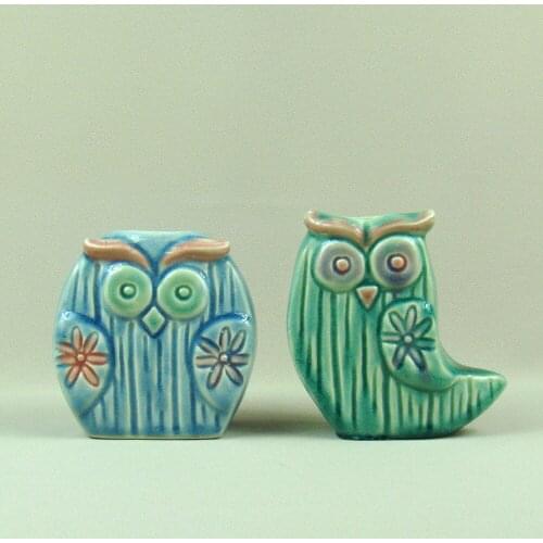 Abstract Porcelain Owl Candle Holder Decorative Ceramics Nightjar Miniature Household Art and Craft Novelty Ornament Accessories