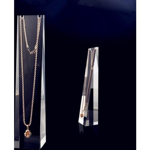 Acrylic White,Clear,Wire Drawing Pendant Display Stand Necklace Display Holder Acrylic Jewelry Display Stand