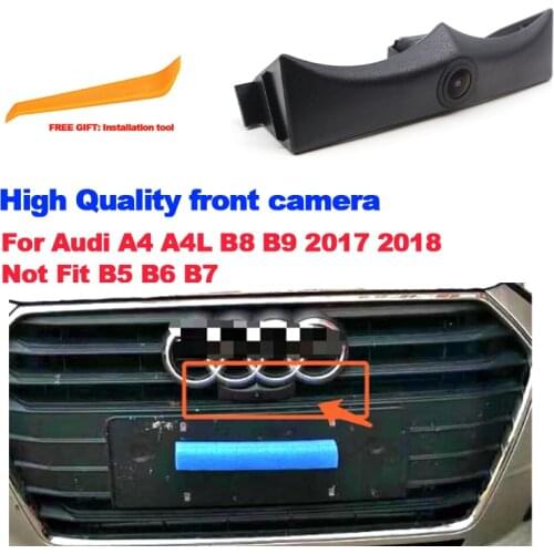 Car Front camera For Audi A4 A4L B8 B9 2017 2018 Not Fit B5 B6 B7 Car Special Front HD Camera high quality Waterproof CCD HD