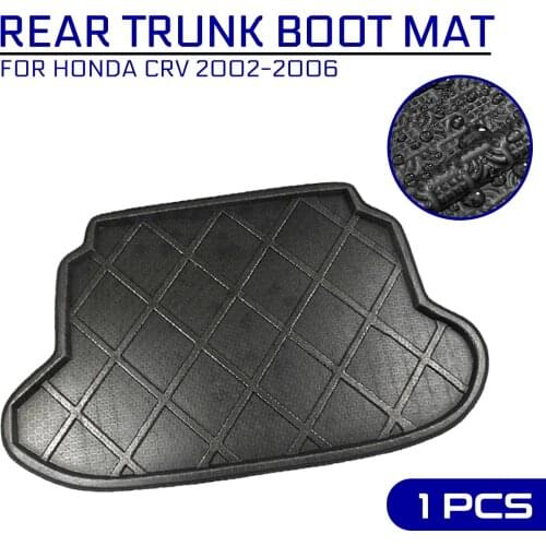 Car Floor Mat Carpet For Honda CRV 2002 2003 2004 2005 2006 Rear Trunk Anti-mud Cover