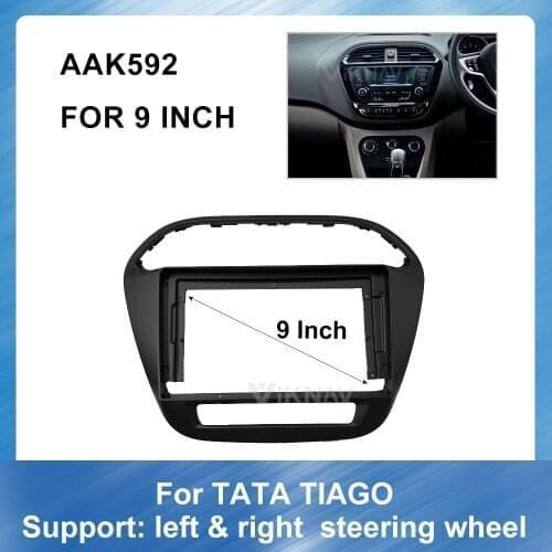 For TATA TIAGO 2016 Double Din Car Auto Radio Multimedia fascia GPS navigationPanel Dash Mount Trim Installation Kit Frame