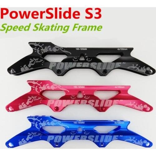 PowerSlide PS S3 Inline Speed Skates Base Frame for 4X90mm 4X100mm 4X110mm Skates Wheels, X7000 series Aluminum Alloy