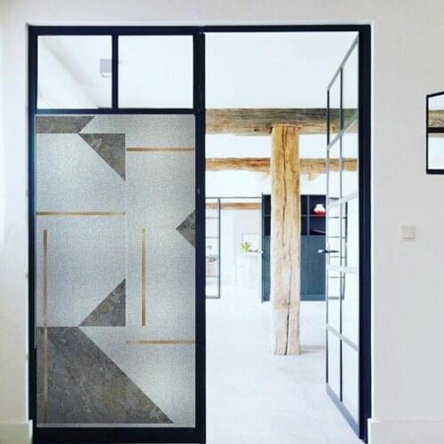 No glue Art Glass Stickers For Windows Decorative Film Frosted Opaque Privacy Window Film For Living Room Bathroom