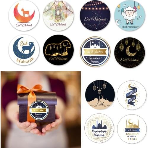 108Pcs/Lot EID Mubarak Paper Label Stickers Gift Lable Seal Gift Sticker Islamic Muslim Eid al-fitr Party Decoration Supplies