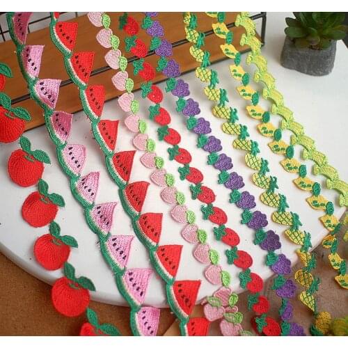 Color fruit lace handmade diy baby clothes lace dress accessories embroidery lace kindergarten decorative lace