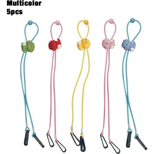 5pcs Children Cartoon Series Adjustable Mask Extension Face Mask Lanyard Safety Mask Rest Ear Holder Rope Hang on Neck String