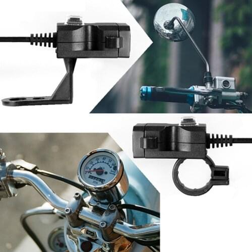 Dual USB Plug Socket Motorbike Waterproof Mount 12V Motorcycle Accessories Motorcycle Equipments Motorcycle Handlebar Charger