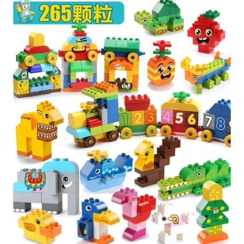 Constructor Educational Kids Toys high quality Large particle building blocks Inserting and assembling 130pcs 256 pcs