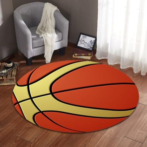 Football/basketball/volleyball Pattern Print Carpet Creative Round Carpets For Living Chair Rugs Room Mat Room Decor Computer