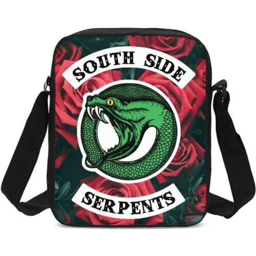 Fashion Southside Riverdale Snake Print Children Messager Bags Boys School Satchel Shoulder Bag Travel Hanabags Crossbody Bags