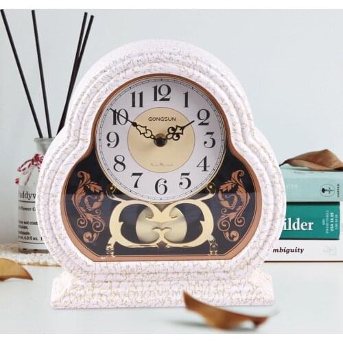 Fashion European Table Clock Wall Desktop Decoration Living Room Restaurant Desk Clock Plastic Mute Table Watch Pendulum Clock