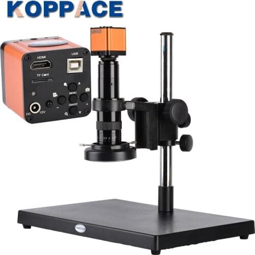 KOPPACE 24X-150X 16 Million Pixels HDMI Monocular Microscope 0.7X-4.5X Zoom Lens Mobile Phone Repair Electron Microscope