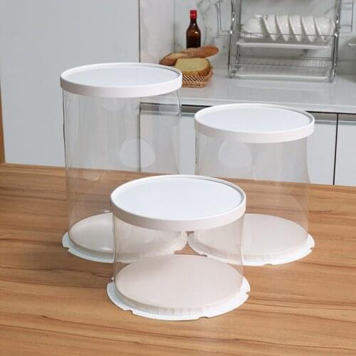 Round Transparent 4/6/8/10Inch Cake Boxes Cake Container Cake Boards Cake Box for Business Box Cake Gift Packaging Toy Rose Box