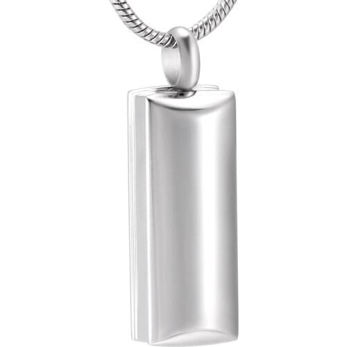 New Arrival Mini Coffin Shape Ash Urn Necklace Stainless Steel Funeral Casket Human&Pet Cremation Memorial Ash Pendant Jewelry
