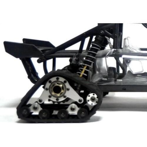 New Aluminum alloy Front and Rear set Snow wheel Sandmobile Conversion 4pc Tracks tire for Axial EXO Chassis 1/10 crawler car